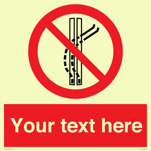 PV7668: Custom prohibition Do not leave the tow track