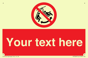 PV7669: Custom prohibition Do not swing the chair