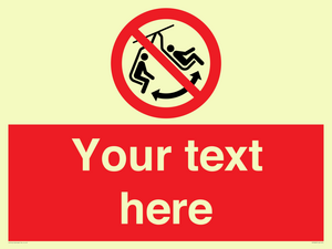PV7669: Custom prohibition Do not swing the chair