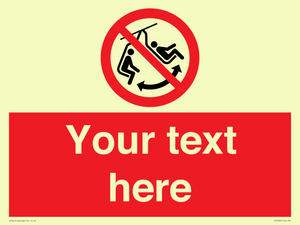 PV7669: Custom prohibition Do not swing the chair
