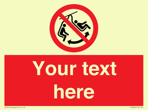 PV7669: Custom prohibition Do not swing the chair