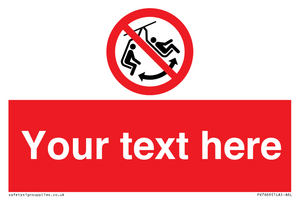 PV7669: Custom prohibition Do not swing the chair