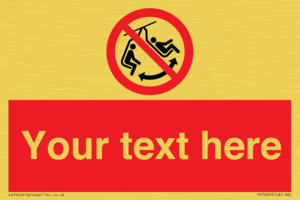 PV7669: Custom prohibition Do not swing the chair