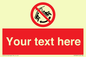 PV7669: Custom prohibition Do not swing the chair