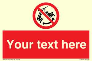 PV7669: Custom prohibition Do not swing the chair