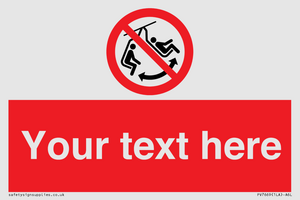 PV7669: Custom prohibition Do not swing the chair