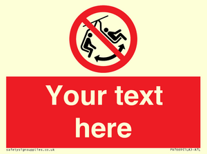 PV7669: Custom prohibition Do not swing the chair