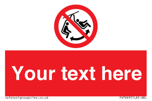 PV7669: Custom prohibition Do not swing the chair