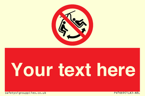 PV7669: Custom prohibition Do not swing the chair