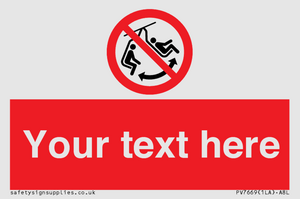 PV7669: Custom prohibition Do not swing the chair