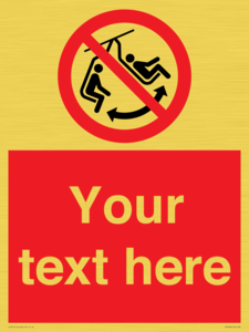 PV7669: Custom prohibition Do not swing the chair
