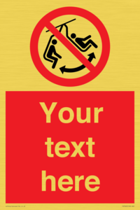 PV7669: Custom prohibition Do not swing the chair