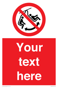 PV7669: Custom prohibition Do not swing the chair