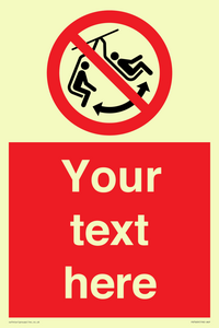 PV7669: Custom prohibition Do not swing the chair