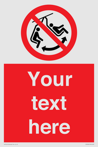 PV7669: Custom prohibition Do not swing the chair