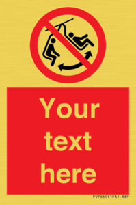 PV7669: Custom prohibition Do not swing the chair