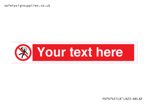 PV7674: Custom prohibition Not for people in the state of intoxication