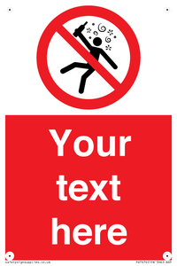 PV7674: Custom prohibition Not for people in the state of intoxication