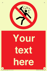 PV7674: Custom prohibition Not for people in the state of intoxication