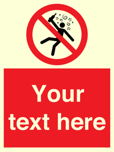 PV7674: Custom prohibition Not for people in the state of intoxication