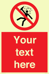 PV7674: Custom prohibition Not for people in the state of intoxication