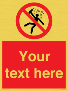 PV7674: Custom prohibition Not for people in the state of intoxication