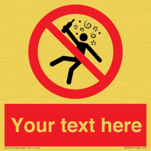 PV7674: Custom prohibition Not for people in the state of intoxication