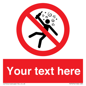 PV7674: Custom prohibition Not for people in the state of intoxication