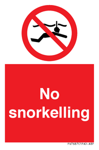 PV7687: No snorkelling