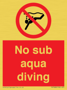 PV7688: No sub aqua diving