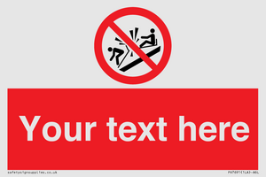 PV7691: Custom prohibition Do not ram into toboggans