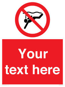 PV7693: Custom prohibition No sub aqua diving