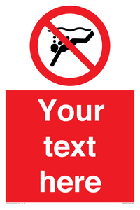 PV7693: Custom prohibition No sub aqua diving