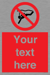 PV7693: Custom prohibition No sub aqua diving