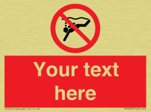 PV7693: Custom prohibition No sub aqua diving