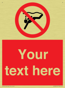 PV7693: Custom prohibition No sub aqua diving