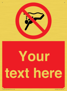 PV7693: Custom prohibition No sub aqua diving