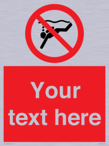 PV7693: Custom prohibition No sub aqua diving