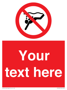 PV7693: Custom prohibition No sub aqua diving