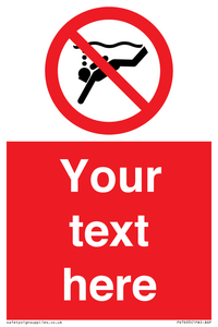 PV7693: Custom prohibition No sub aqua diving