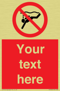 PV7693: Custom prohibition No sub aqua diving