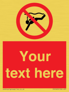 PV7693: Custom prohibition No sub aqua diving