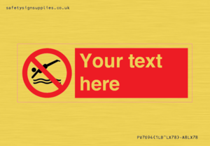 PV7694: Custom prohibition No diving