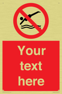 PV7694: Custom prohibition No diving