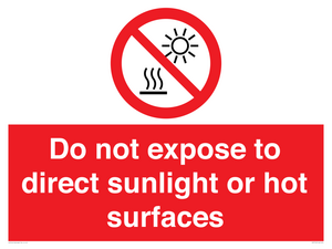 PV7712: Do not expose to direct sunlight or hot surfaces