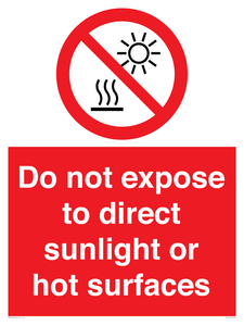 PV7712: Do not expose to direct sunlight or hot surfaces