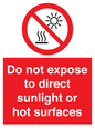 PV7712: Do not expose to direct sunlight or hot surfaces