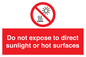PV7712: Do not expose to direct sunlight or hot surfaces