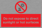 PV7712: Do not expose to direct sunlight or hot surfaces