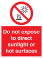 PV7712: Do not expose to direct sunlight or hot surfaces